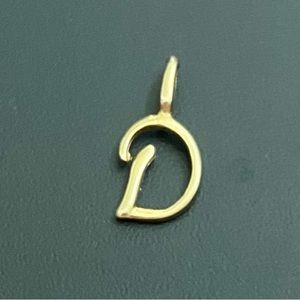 14k Yellow Gold “D” Initial
